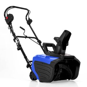 Costway 18-Inch 15 Amp Electric Snow Thrower Corded Snow Blower 720Lbs/Minute Blue