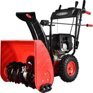 PowerSmart 26 in. Two-Stage Electric Start B&S 250CC Self Propelled Gas Snow Blower,Hand Warmer,Led Light